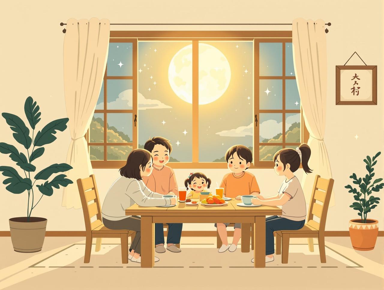 河马剧场免费版月光下的餐桌 - 每晚月光洒落餐桌，一家四口围坐分享一天的喜怒哀乐。温暖细腻的家庭日常，每个故事都像月白般纯净温柔。